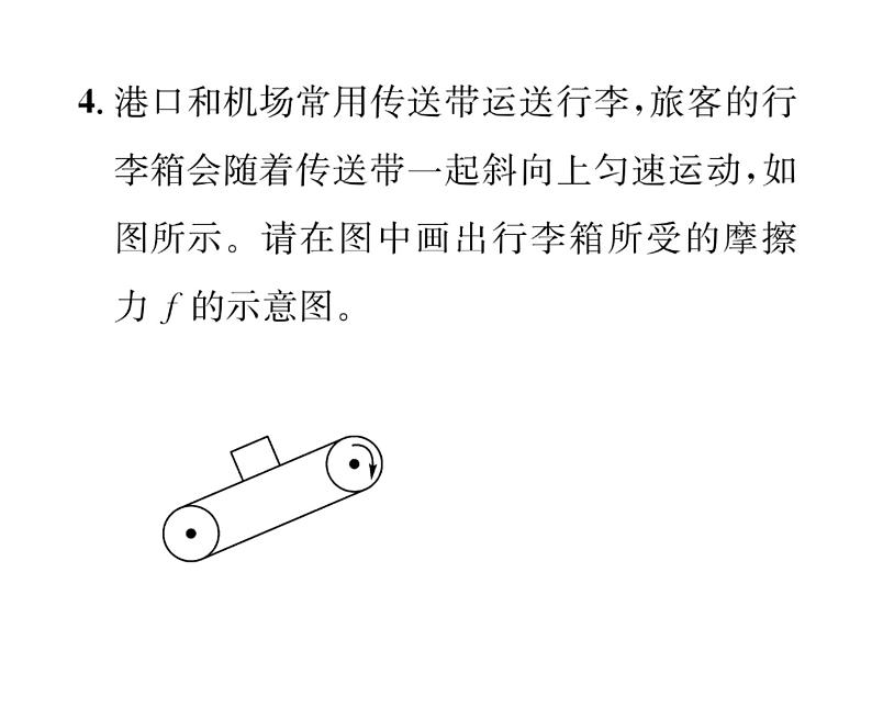 人教版八年级物理下册第8章运动和力小专题二 摩擦力、平衡力、非平衡力的作图课时训练课件PPT第5页