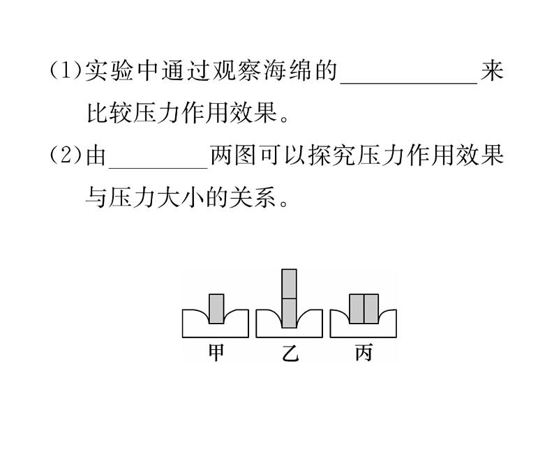 人教版八年级物理下册第9章压强第1节 压强第1课时 压力和压强课时训练课件PPT08