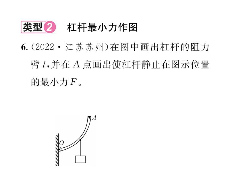 人教版八年级物理下册第12章简单机械小专题八 杠杆作图与动态杠杆课时训练课件PPT第7页