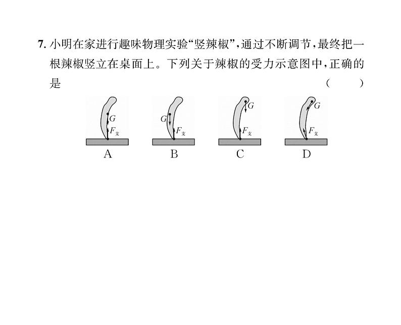 人教版八年级物理下册第8章综合评价课时训练课件PPT第6页