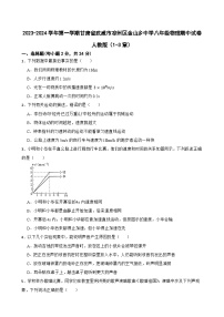 甘肃省武威市凉州区金山乡中学2023-2024学年八年级上学期物理期中试卷