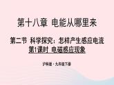 2023九年级物理全册第十八章电能从哪里来第二节科学探究：怎样产生感应电第一课时电磁感应现象上课课件新版沪科版