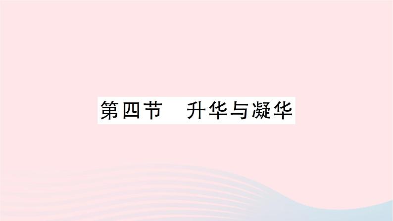 2023九年级物理全册第十二章温度与物态变化第四节升华与凝华作业课件新版沪科版第1页