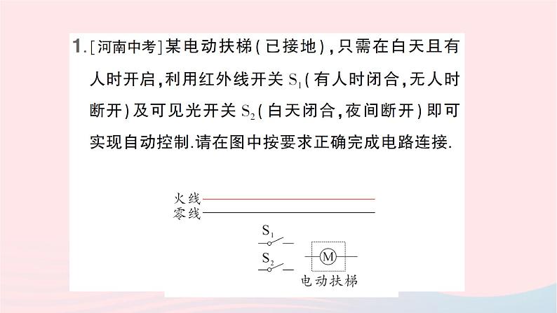 2023九年级物理全册第十五章探究电路微专题五家电路作图作业课件新版沪科版02