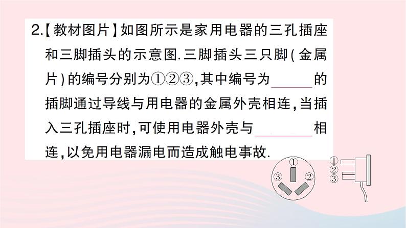 2023九年级物理全册第十五章探究电路第五节家庭用电作业课件新版沪科版第3页