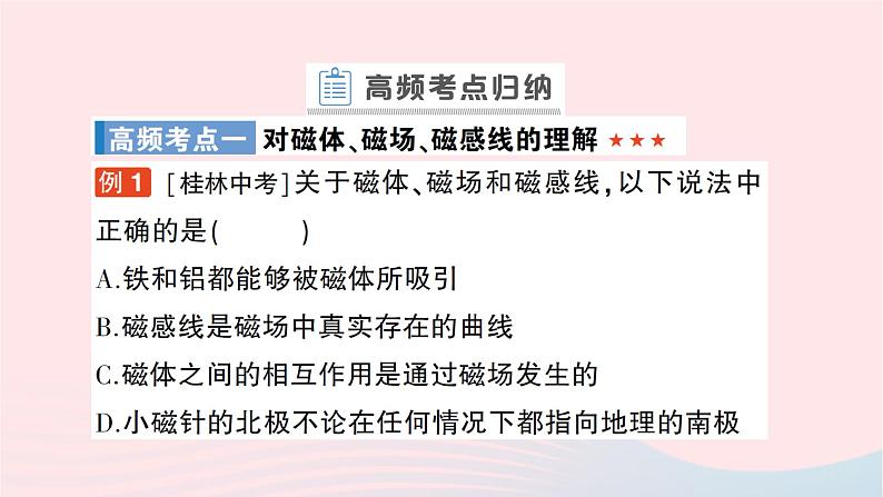 2023九年级物理全册第十七章从指南针到磁浮列车章末复习提升作业课件新版沪科版06