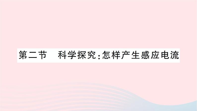 2023九年级物理全册第十八章电能从哪里来第二节科学探究：怎样产生感应电流作业课件新版沪科版01