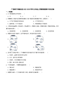 广西南宁市2023年九年级上学期物理期中考试试卷(附答案）