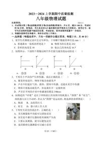 山东省临沂市费县2023-2024学年八年级上学期期中物理试题