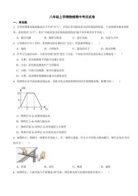 广西八年级上学期物理期中考试试卷七套附参考答案