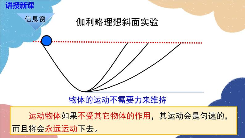 沪科版八年级物理全一册 第七章第一节  科学探究：牛顿第一定律课件06