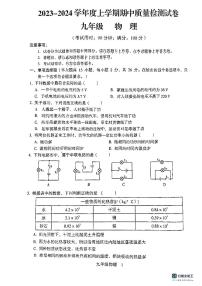 广西壮族自治区桂林市龙胜各族自治县2023-2024学年九年级上学期11月期中物理试题