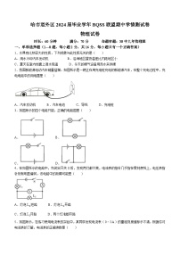 黑龙江省哈尔滨市道外区2023-2024学年九年级上学期期中考试物理试题