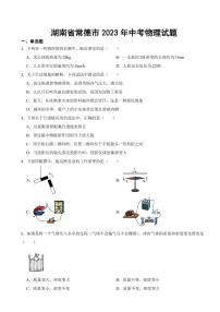 湖南省2023年中考物理试题十套附参考答案