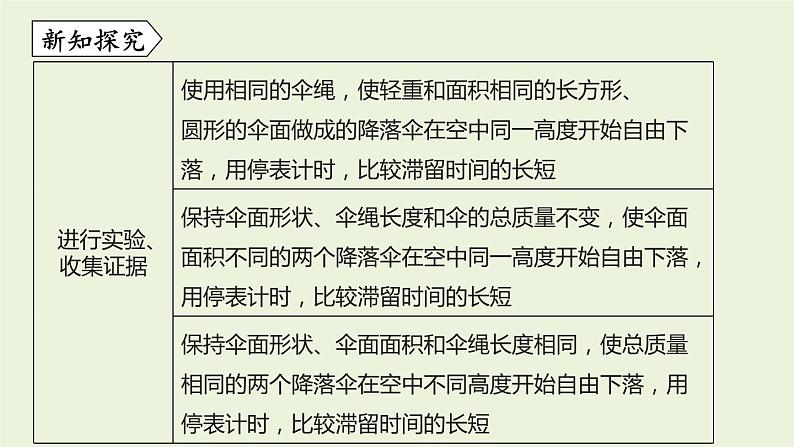 教科版八年级物理上册课件 1.3活动：降落伞比赛06