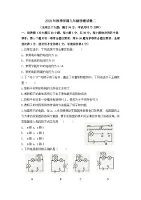 云南省昭通地区2023-2024学年九年级上学期第二次月考物理试题