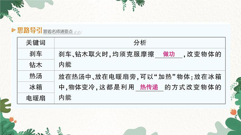 教科版九年级物理 第一章 分子动力理论与内能习题课件08