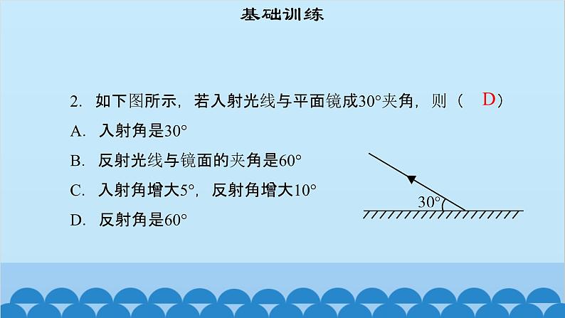 粤沪版物理八年级上册第三章 课题16 探究光的反射规律（1）课件04