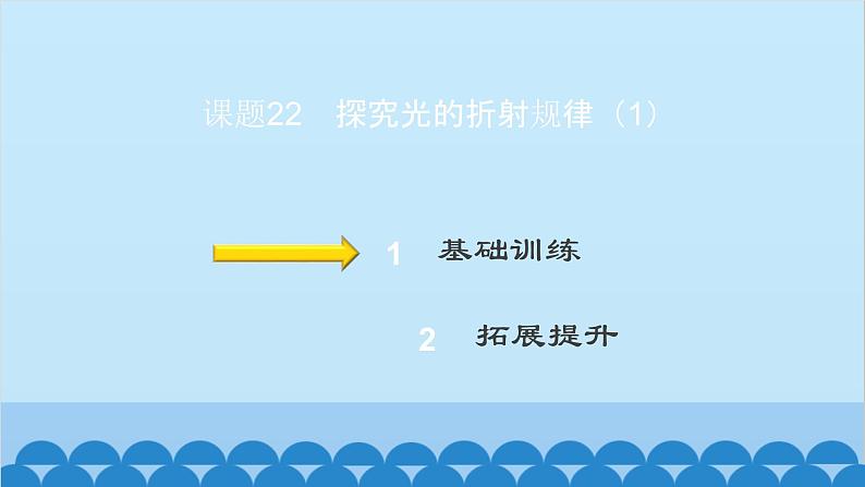 粤沪版物理八年级上册第三章 课题22 探究光的折射规律（1）课件02