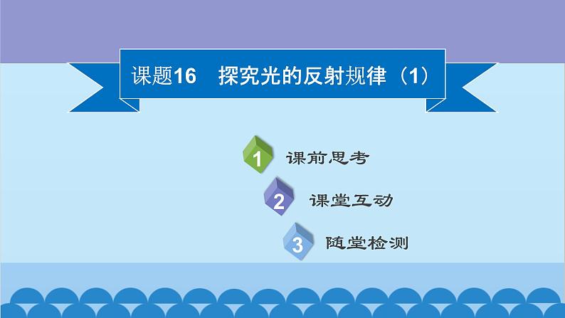 粤沪版物理八年级上册第三章 课题16 探究光的反射规律（1）课件02