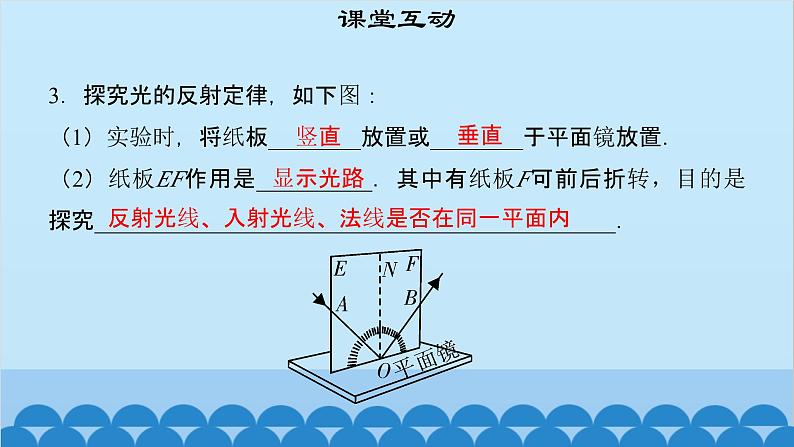 粤沪版物理八年级上册第三章 课题16 探究光的反射规律（1）课件07