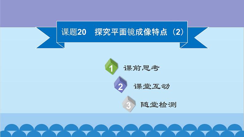 粤沪版物理八年级上册第三章 课题20 探究平面镜成像特点（2）课件第2页