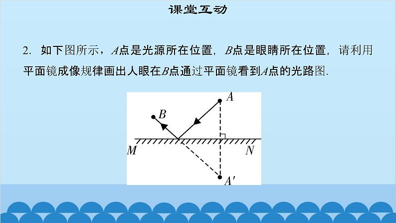 粤沪版物理八年级上册第三章 课题20 探究平面镜成像特点（2）课件第7页