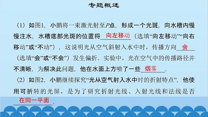 粤沪版物理八年级上册第三章 课题24 专题6—光的折射现象应用及作图课件第5页