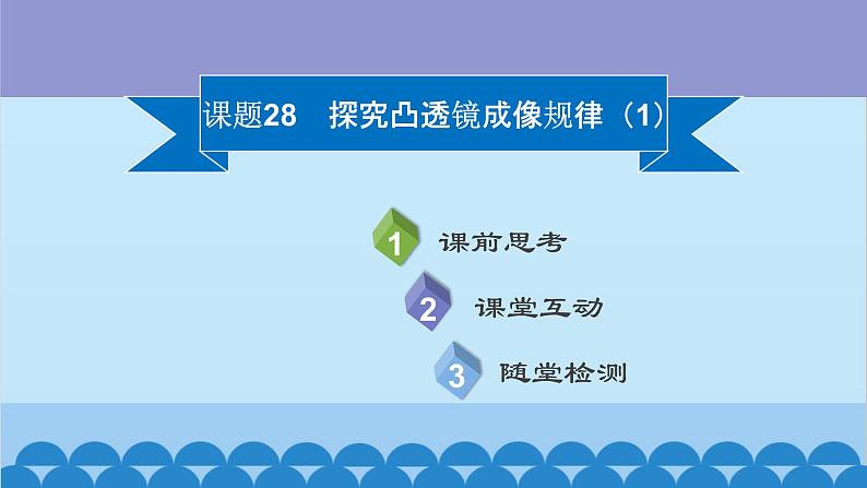 粤沪版物理八年级上册第三章 课题28 探究凸透镜成像规律（1）课件02