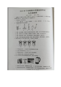 湖南省长沙市浏阳市青草初级中学2023-2024学年九年级上学期期中质量监测物理试题