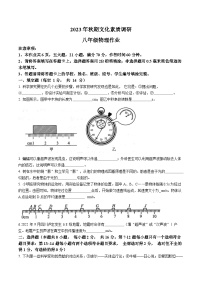 河南省南阳市西峡县2023-2024学年八年级上学期11月期中物理试题