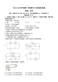 江苏省宿迁市泗阳县2023-2024学年九年级上学期期中物理试题