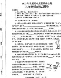 河南省南阳市2023-2024学年九年级上学期11月期中物理试题