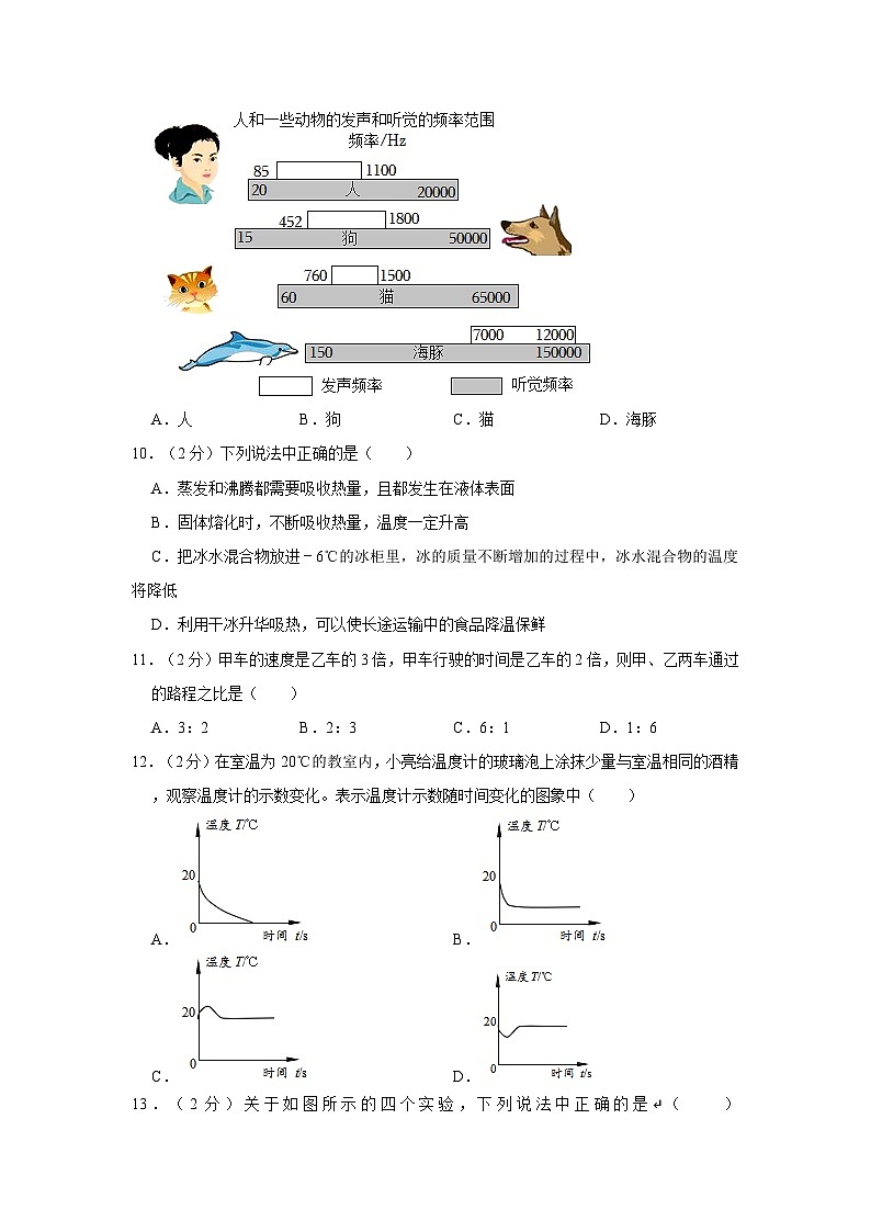 北京市 北京师范大学附属实验中学2023-2024学年八年级上学期期中物理试卷03