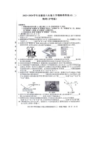 安徽省亳州市蒙城县两校联考2023-2024学年八年级上学期11月期中物理试题