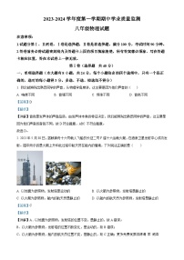 山东省潍坊市昌乐县2023-2024学年八年级上学期物理期中考试试题（解析版）