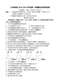 山东省青岛市崂山区第四中学2023-2024学年八年级上学期期中物理试题