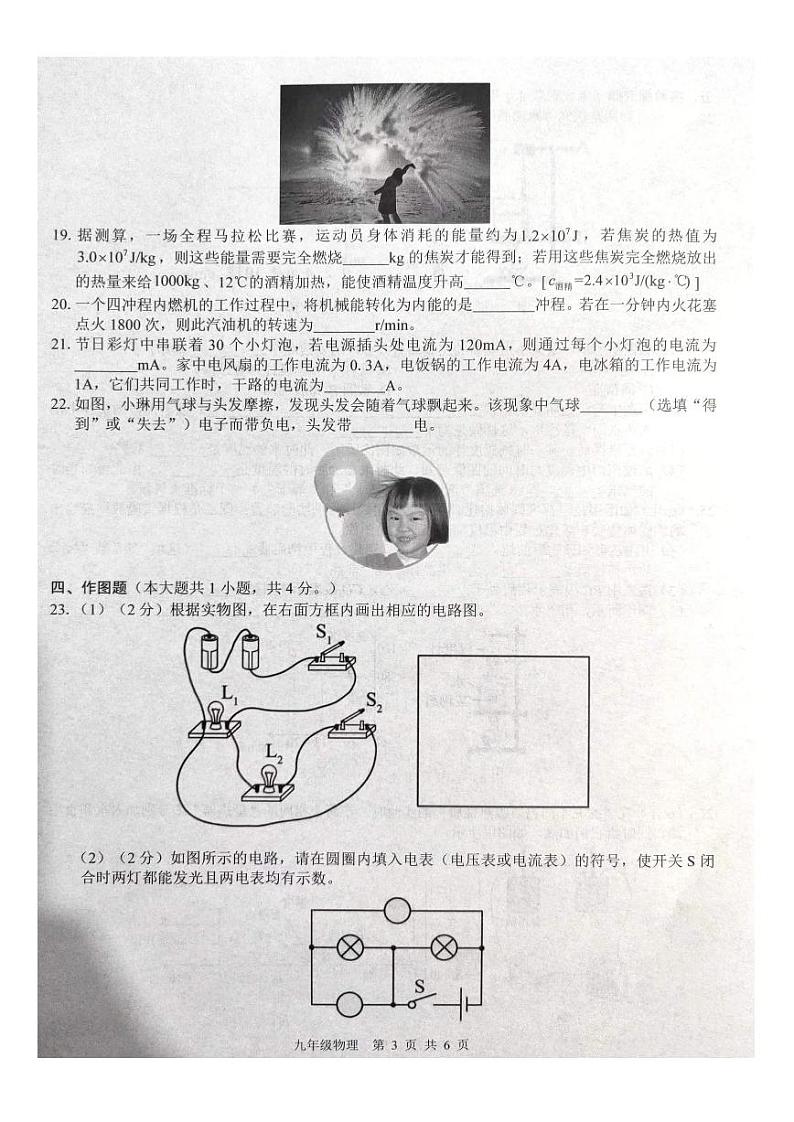 广西壮族自治区百色市2023-2024学年九年级上学期11月期中物理试题03