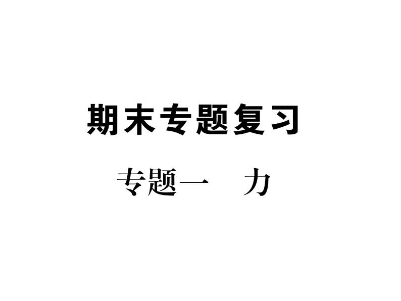 人教版八年级下册第七章《力》复习课件01