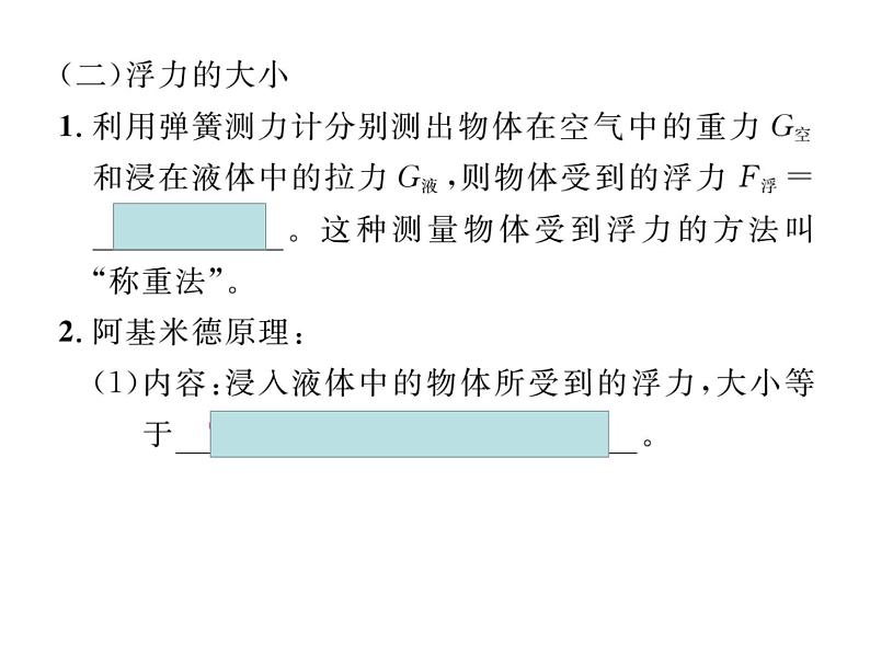 人教版八年级下册第十章《浮力》复习课件03