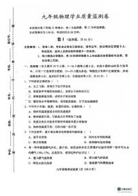 河北省保定市乐凯中学2023-2024学年九年级上学期期中考试物理试卷