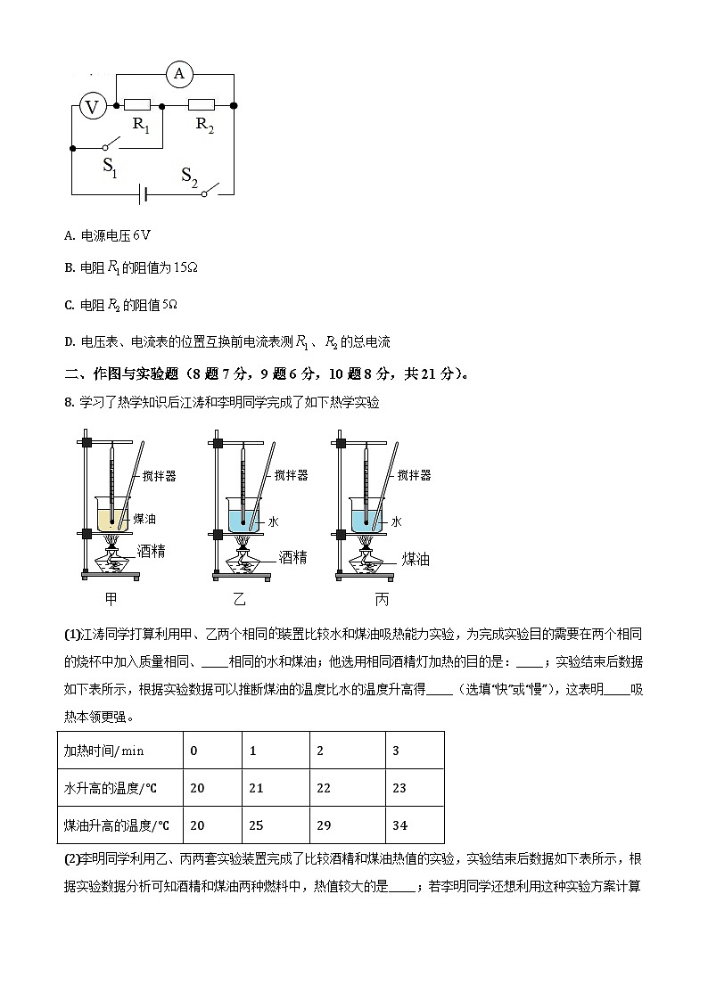 九年级（上）期中考试物理试题（原卷版） (5)03