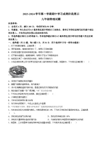 山东省武城县2023-2024学年九年级上学期期中考试物理试题