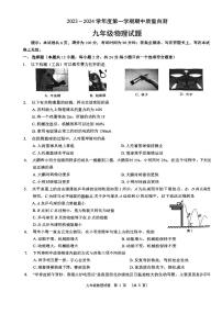 江苏省徐州市铜山区2023-2024学年九年级上学期期中物理质量自测试卷