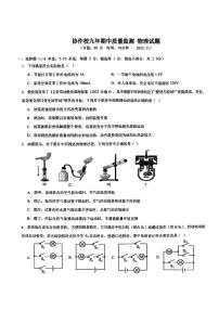 辽宁省营口市协作校2023-2024学年九年级上学期期中考试物理试题