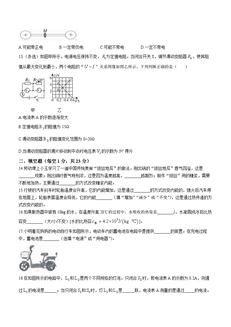 河北省张家口市宣化区2023-2024学年九年级上学期期中考试物理试题03