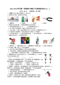 江苏省扬州市广陵区2023-2024学年九年级上学期期中考试物理试题