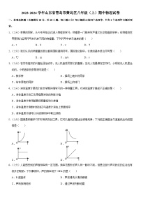 山东省青岛市黄岛区2023-2024学年八年级上学期期中物理试卷