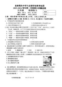 福建省龙岩市新罗区龙岩莲东中学2023-2024学年九年级上学期11月期中物理试题