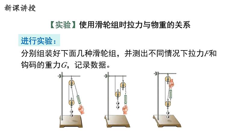 6.6 探究滑轮的作用 第2课时  滑轮组和轮轴 课件 2023-2024学年粤沪版八年级物理下册07